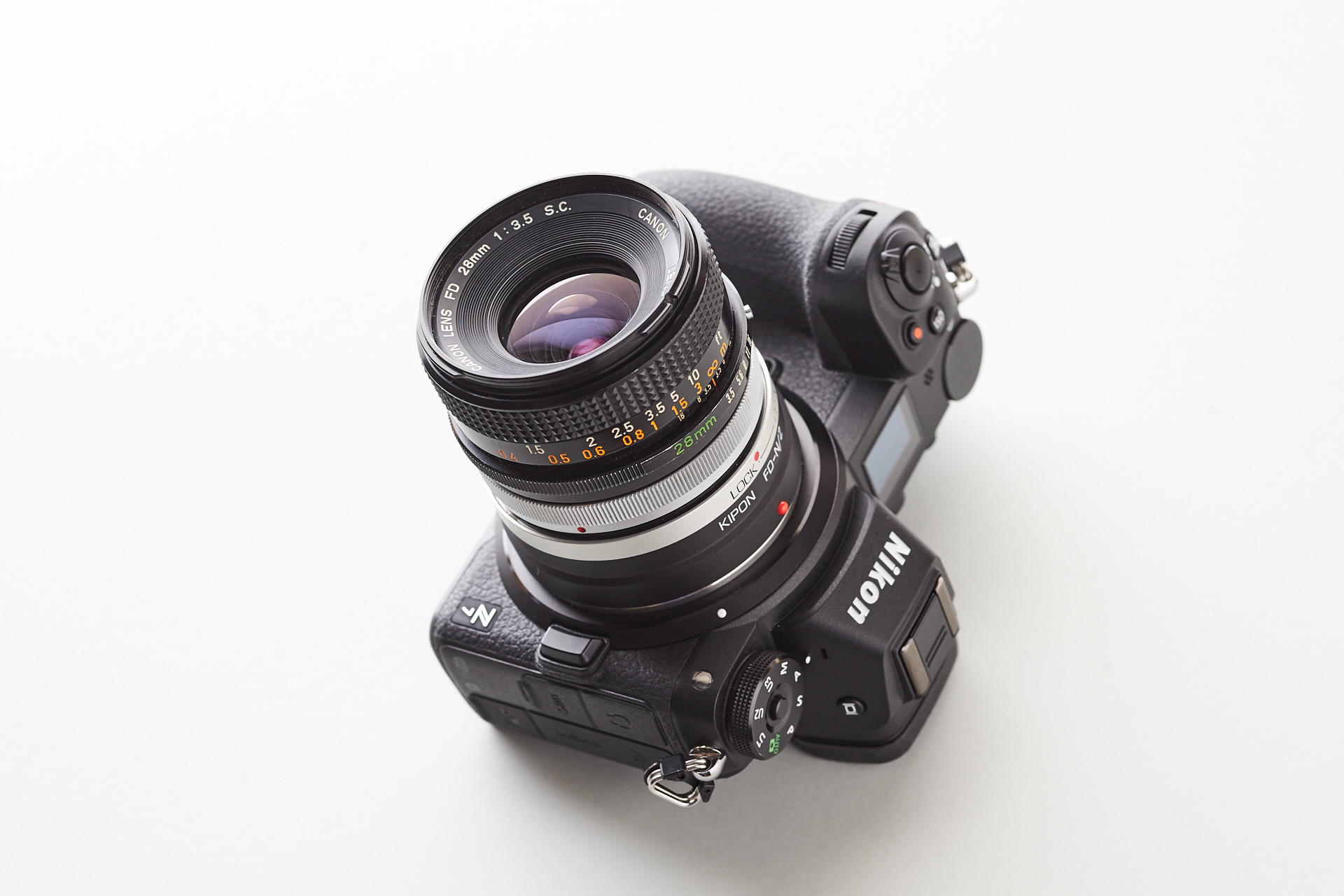Canon LENS FD28mm F3.5 S.C. + KIPON FD-N/Z + Z 7